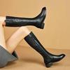 Damen Schlankmachende Samtleder Stiefel - 2025 Neuer Herbst/Winter Stil, Stiefel für kleine Personen