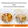 50/100pcs Food Grade Oil Absorbing Paper, Reduces Grease In Fried Foods & Soups, Round Kitchen Filter Paper for Healthy Cooking