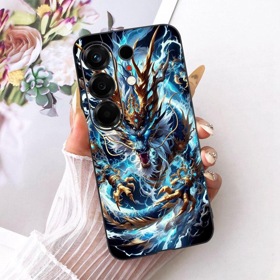 Flower Cartoon Fashion Design Phone Case For Tecno Camon 50 4G CN5 Camon50 Funda Soft Lisquid Silicone Shockproof Back Cover