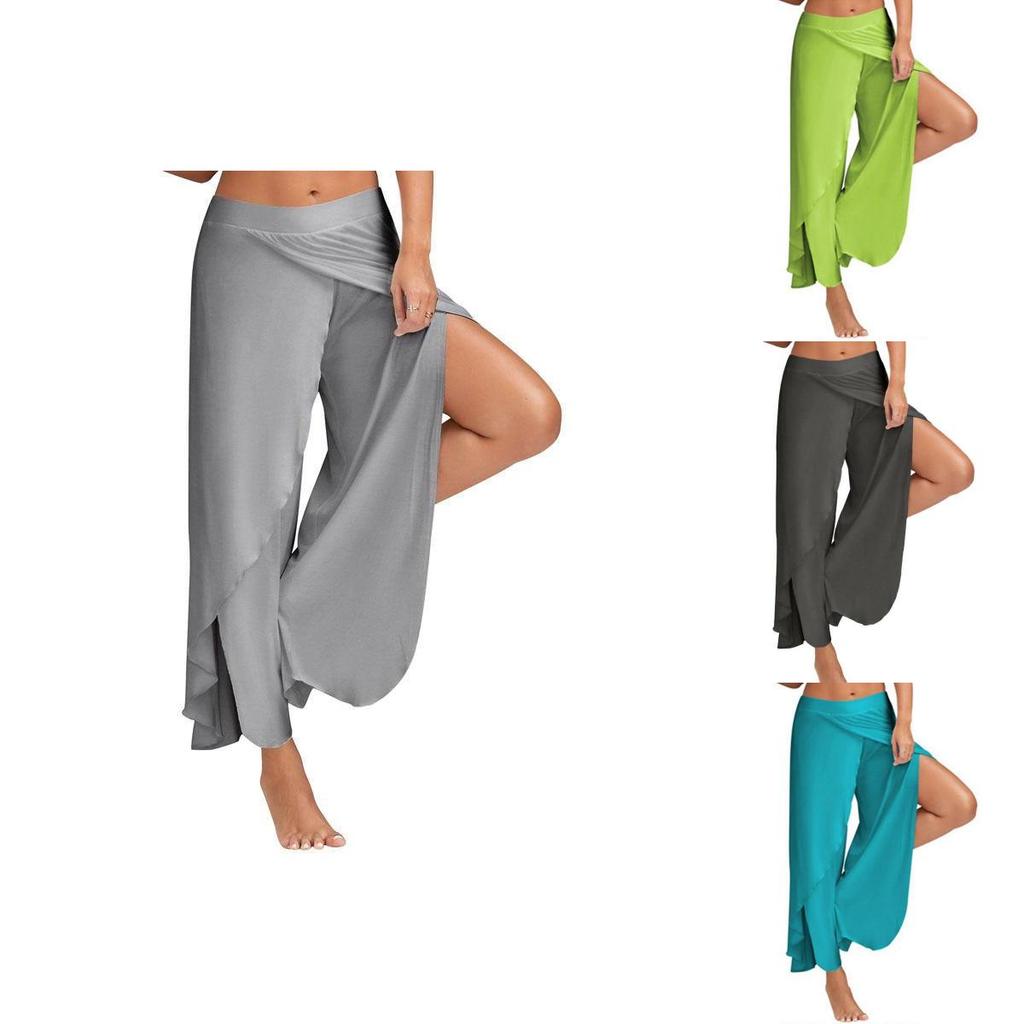 Women's Summer Casual Wide Leg Pants In Premium Quality Solid Color Design