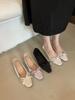 Bow Light Mouth with Skirt Fairy Style Ballet Shoes 2025 New Niche Gentle Elegant Fashion Grandma Shoes