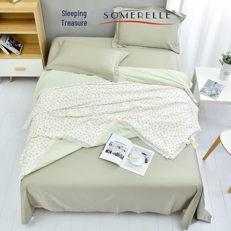 SOMERELLE Korean Style Antibacterial Soybean Summer Quilt