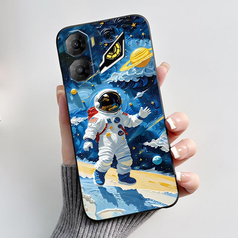 Custodia per Telefono Per ZTE Nubia Neo 3 5G Z2464N Custodia Estetica Moda Gatto Carino Cartone Animato Nero Morbido TPU Silicone Copertura Protettiva Completa