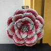 Handmade Rhinestone Evening Clutch with 3D Floral Design for Weddings & Banquets