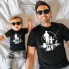 Father Son Fishing Shirt, Matching Daddy and Kid Tee, Father’s Day Gift , Outdoor Silhouette Fishing T-Shirt, Fishimg Day Outfit