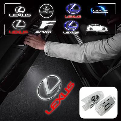 Für LS600hL GX470 GX460 GX400 LX470 LX570 RX270 RX300 RX450h RX350h HYBRID NX300 IS200 2 LED Auto Tür Logo Emblem Styling