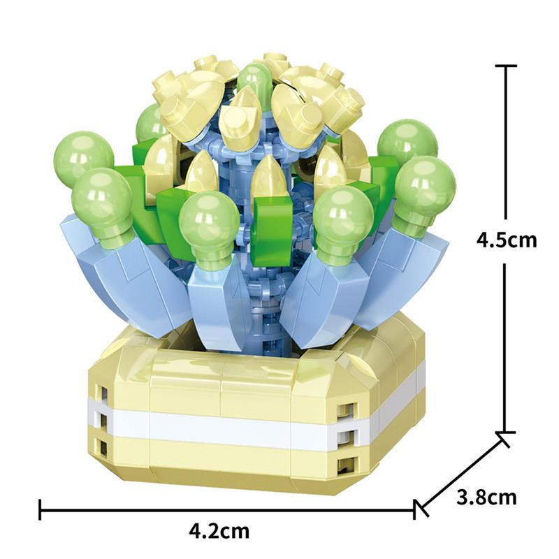 

Flower Bouquet Plum Blossom Peach Blossom Narcissus Bonsai Potted Plant Micro Building Blocks Model Home Decoration Toy For Kids