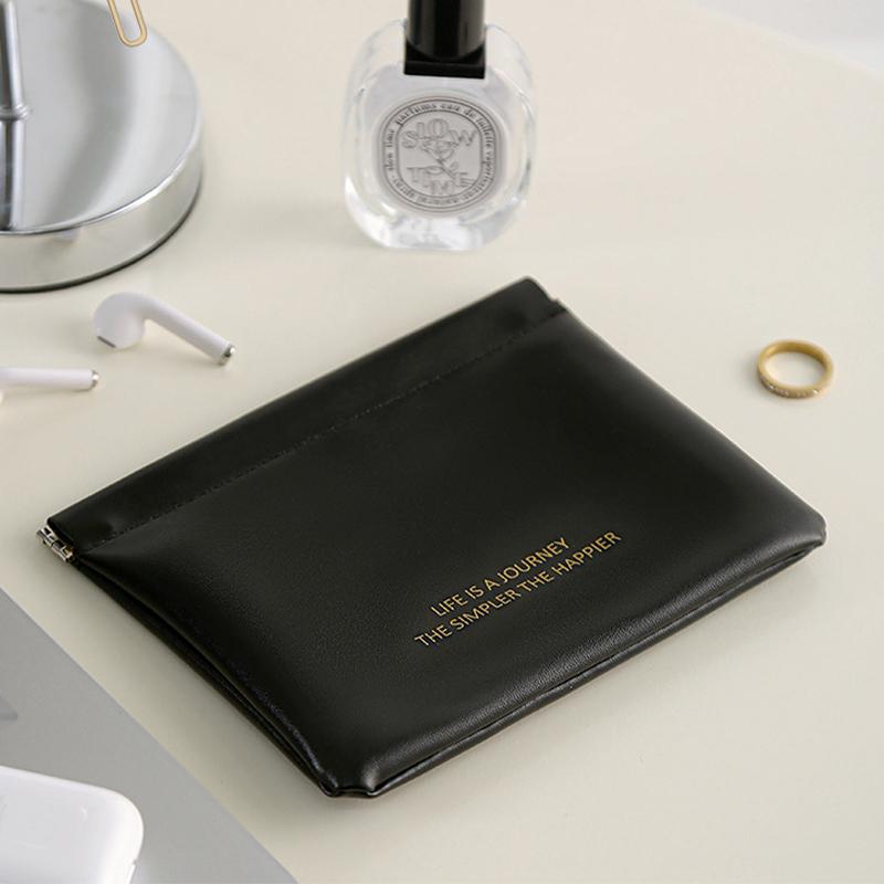 Portable PU Earphone Wire Bag Cosmetics Lipsticks Holder Case Coin Cards Pouch Travel Jewelry Sundries Organizer Pouch Mini Bag