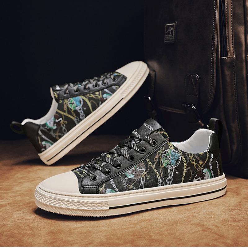 Fashion Dermis Men's Shoes Fashion Spring/Autumn Leather Board Shoe Trendy Versatile Genuine Leather Casual Shoes Men Shoe Sneakers