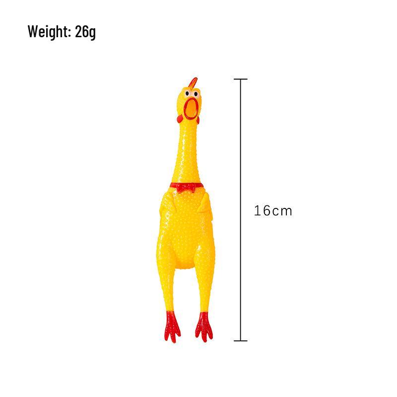 TPE Rubber Squeaky Chicken Prank Toy - Fun Sound Coo Coo Chicken for Pets