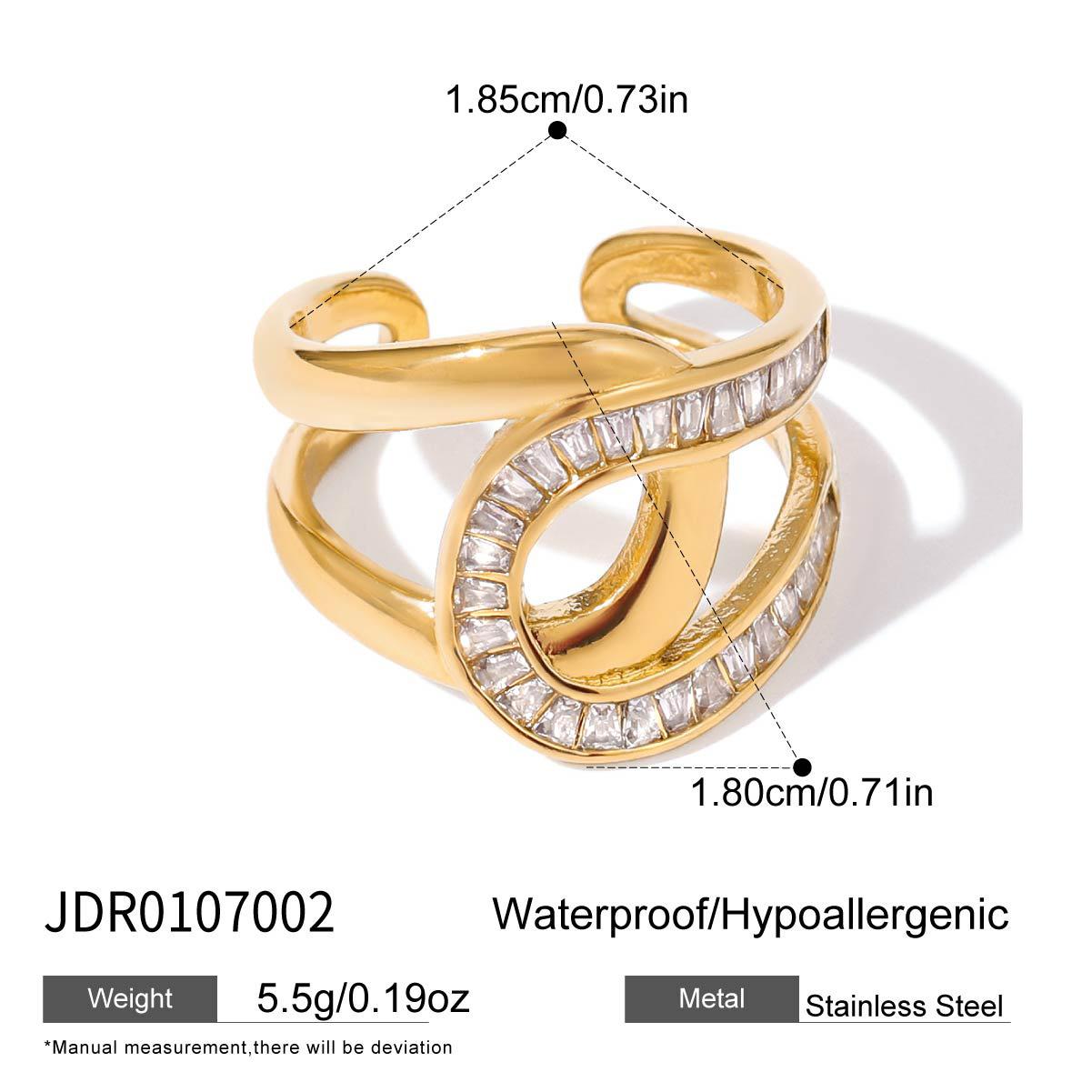 Light luxury high-end 18k ring does not fade jewelry women
