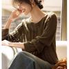 Firstview Women's Round Neck Hollow-Out Knit Sweater FV24D1192