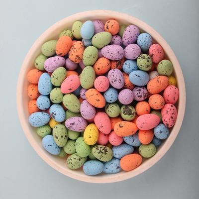 50Pcs Colorful Mini Easter Egg DIY Crafts Projects Home Decoration Small Spotted Simulated Pigeon Egg Ornament Kit Festival Gift