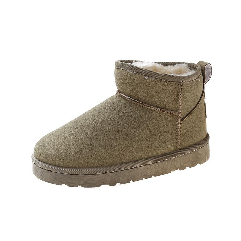 thick-soled snow boots women's new autumn and winter fur integrated short tube high-soled warm women's cotton shoes