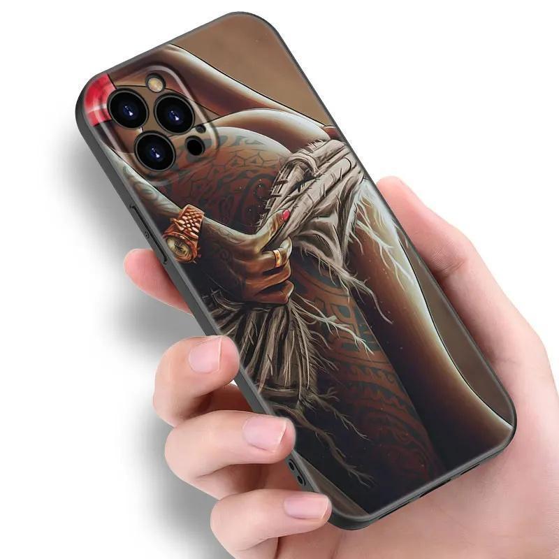 Applicable Apple Iphone13 Phone Case Sleeve Tattoo Sexy Girl Phone Case Painted Anti-Drop Small