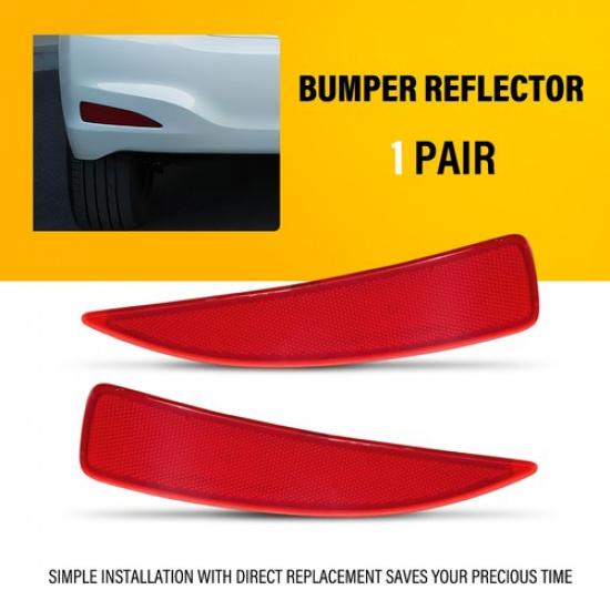 Lens Red Rear LH&RH Reflector Bumper for Toyota 2PCS 52164-52100 2012-2014 Yaris