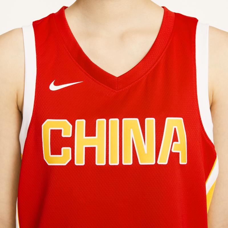 Nike China Womens Basketball Team Olympic Series Dri-FIT Comfortable Quick-Dry Color Block Letter Print Sleeveless Basketball Jersey FQ0451637