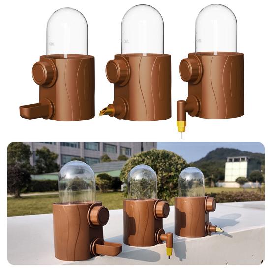 250ml Otomatik Kuş Suluk Kütük Şekli Papağan Su Dispenseri Muhabbet Kuşu Kafesi Asılı İçme Cihazı Küçük Evcil Hayvanlar için Muhabbet Kuşu Cennet Papağanı Kanarya