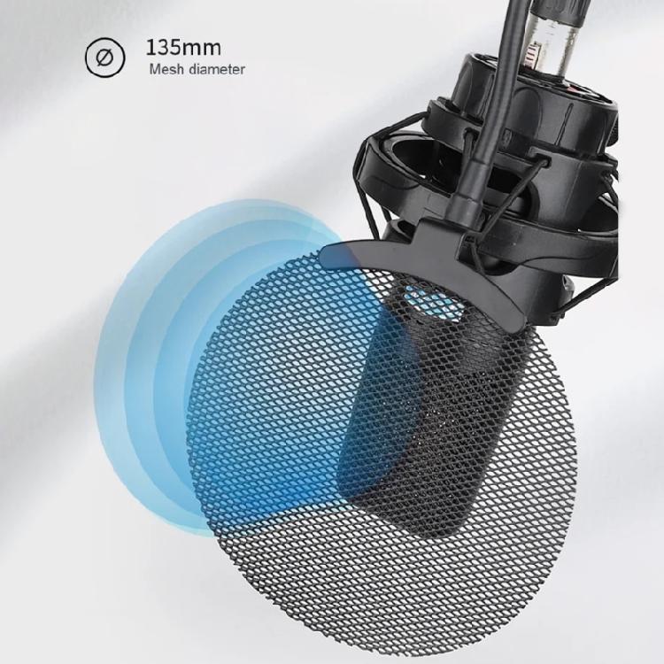 Recording Microphones Poppings Filter Mics Blowout Prevention Net Double Metal Meshes Layers for Studio Recording Sound