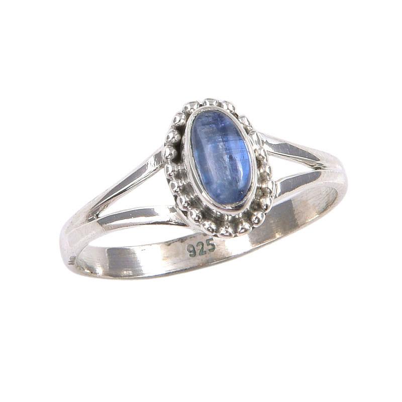 Natural Kyanite Gemstone Handmade 925 Sterling Silver Jewelry Ring Size 8 e2e86