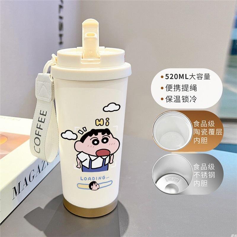 Cartoon Xiaoxin Thermos Cup 111 Stainless Steel Student High Value Office Coffee Cup Large Capacity Water Cup