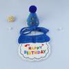 Pet Birthday Hat Drool Towel Set Cute Creative Design Letter Embroidery Holiday Cat and Dog Accessories Scarf Elastic Rope