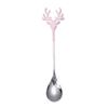 Tableware Stirring Spoon Christmas Deer Head Christmas Spoons Xmas Antlers Tea Scoop Coffee Scoops