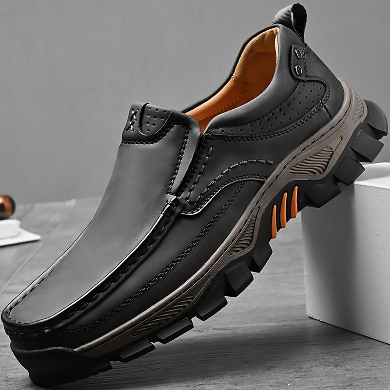 

Размеры 6.5-10 Дышащие лоферы слипоны - Мужская повседневная обувь с нескользящей резиновой подошвой для осени, весны, черного, коричневого, серого цвета 47