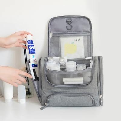 Sac à cosmétiques suspendu imperméable pour hommes, organisateur de voyage, trousse de maquillage pour femmes, trousse de maquillage nécessaire, trousse de toilette de lavage humide et sec