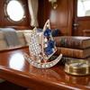 Zinc Zinc Alloy Suit Collar Pin Boat Badge Men Brooch Delicate Rhinestone Sailboat Brooch  Ceremony Banquet