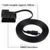 Qiilu Mini USB Cable Car OBD To II OBD2 EOBD