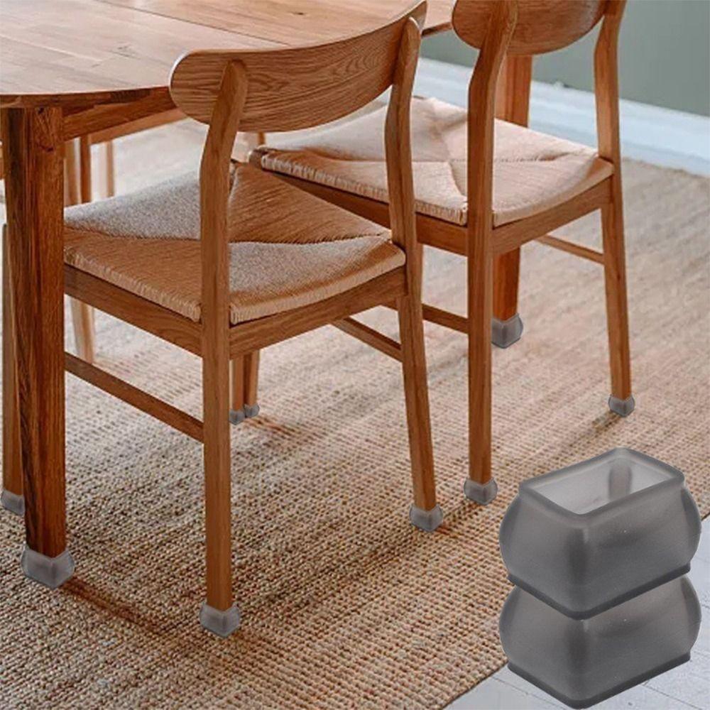 8Pcs With Felt Chair Leg Caps Foot Protection Furniture Feet Covers Durable Floor Protector Pads