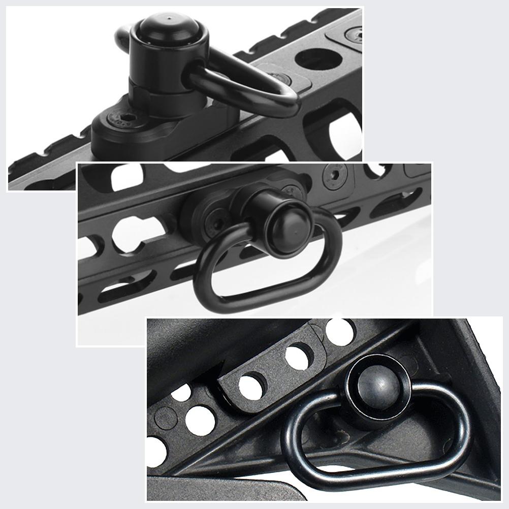4 Pack QD Sling Swivels 1.25  Heavy Duty Quick Disconnect Push Buttons for Two Point and Traditional Sling Swivel Mount