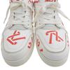 LOUIS VUITTON LV Trainer Line Sneakers, Leather Shoes, Men's, White x Red, Size 8 1/2, 1AAGYI, Made in 2022 shoes 8.5 White / redUsed