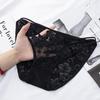 Guifei Man Black Sexy Lace Low-Rise See-Through Women's Triangle Panties
