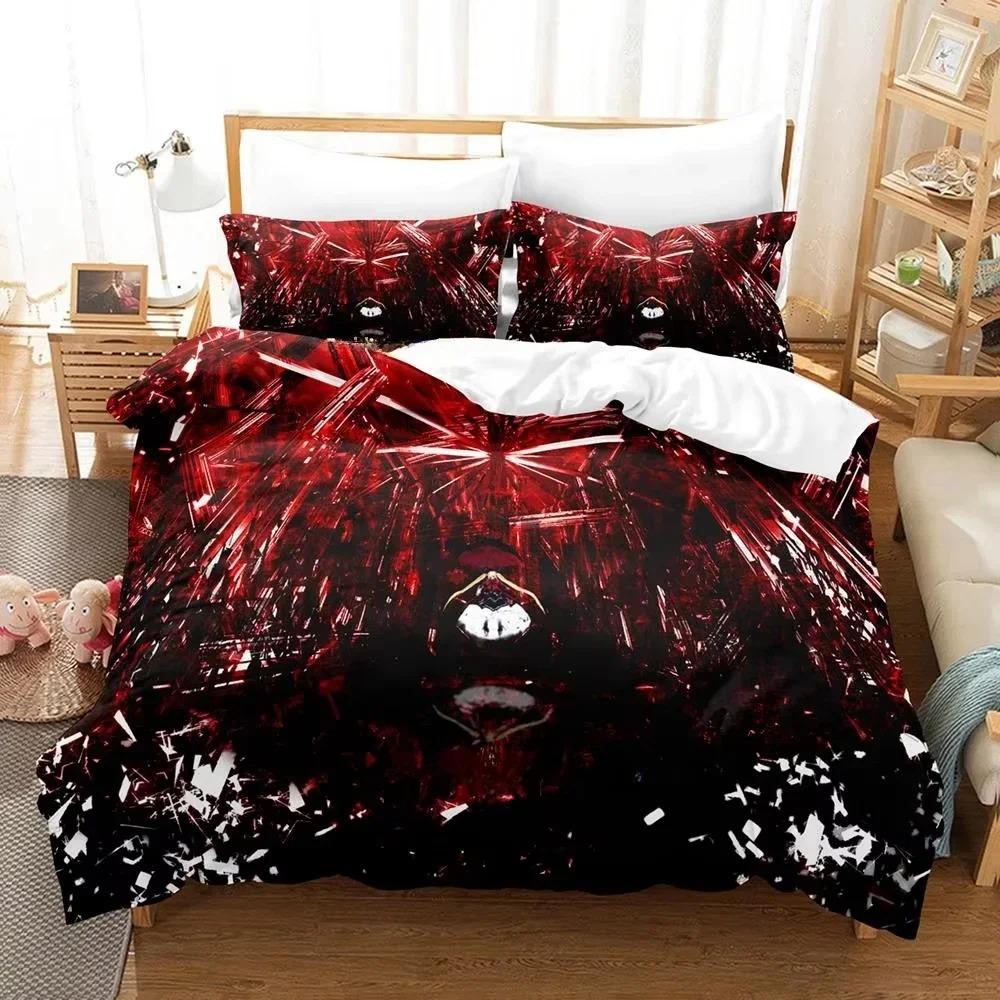 New Personality 3D Printed Anime Blazblue Bedding Set Cartoons three-piece set Adult Kid Bedroom Duvet cover Sets Home Textiles