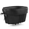 Dog Bike Basket Mountain Bike Shopping Basket Portable Cat and Dog Carrier for Bike Front Crossbar with Sponge Liner Safety Strap (Black)