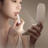 LED Makeup Mirror, Portable 3 Color Lighted Vanity Mirror, Cute Folding Travel Mirror for Purse