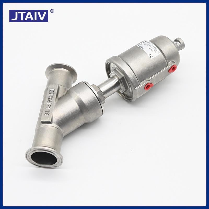 304 Stainless Steel Pneumatic Quick-Connect Angle Seat Valve for Steam and Clamp Applications