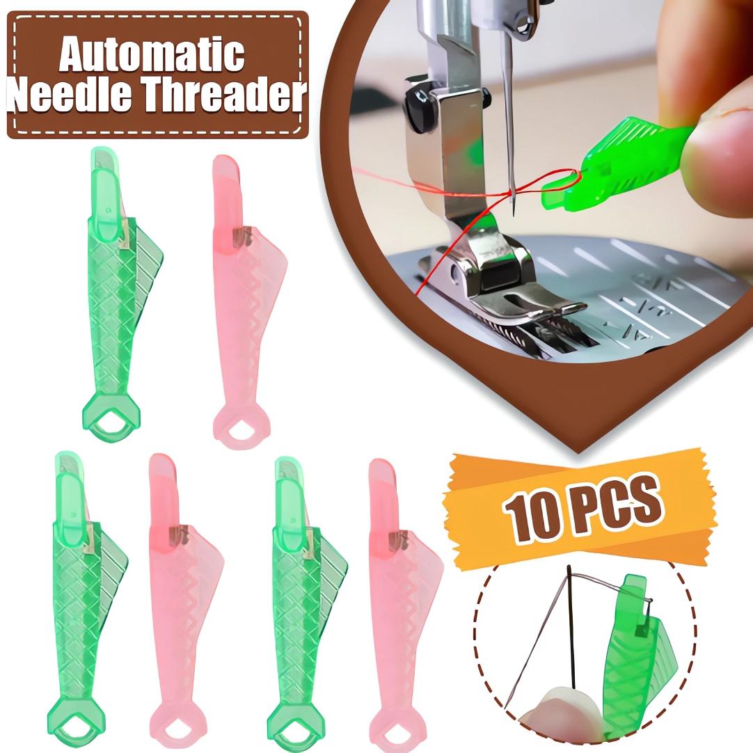 

10pcs Plastic Threading Machine, Sewing Machine Needle, Quick Lead Machine, Clothing Sewing Accessories (Small Fish Shape) S