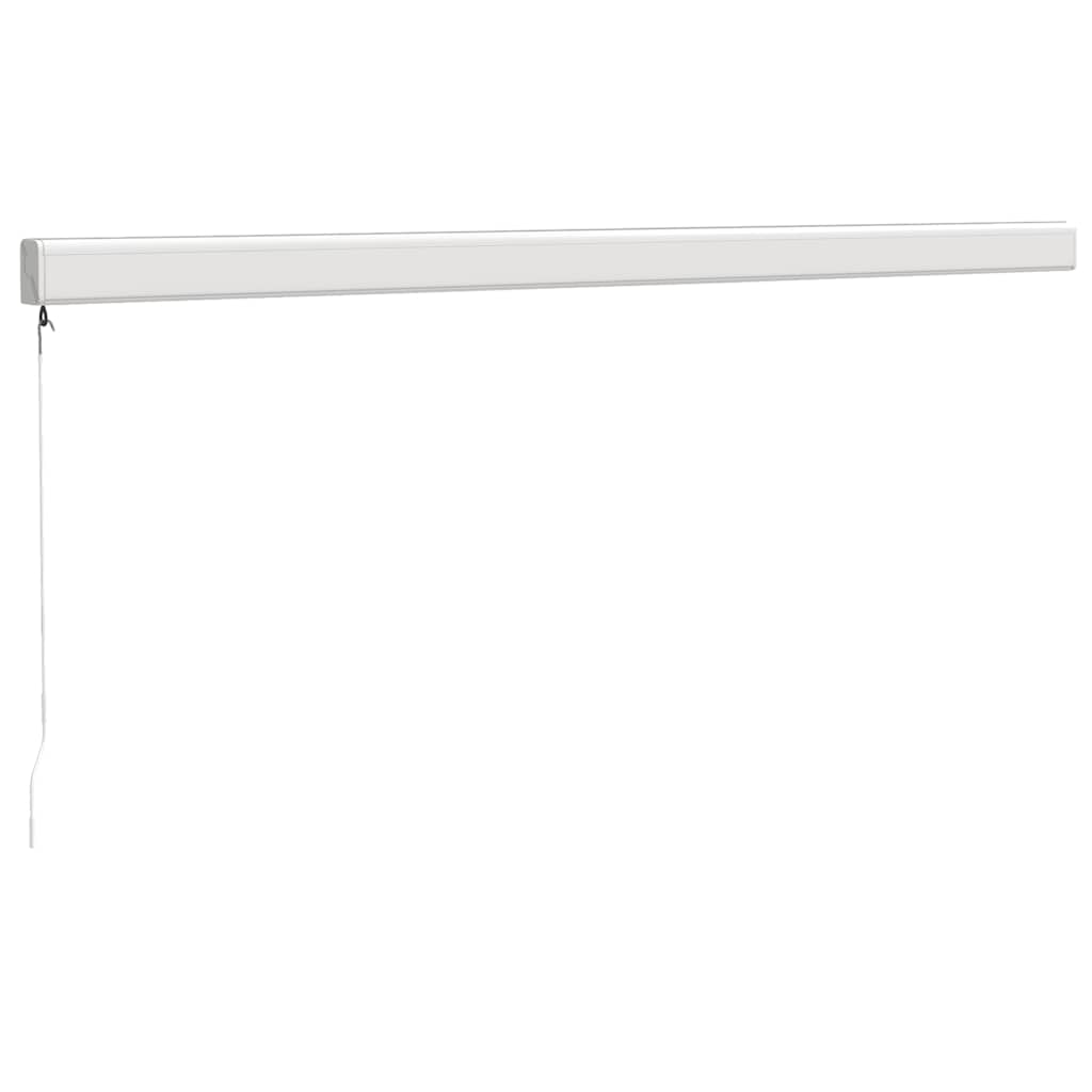 Retractable Awning Yellow and White 4x3 M Fabric and Aluminum