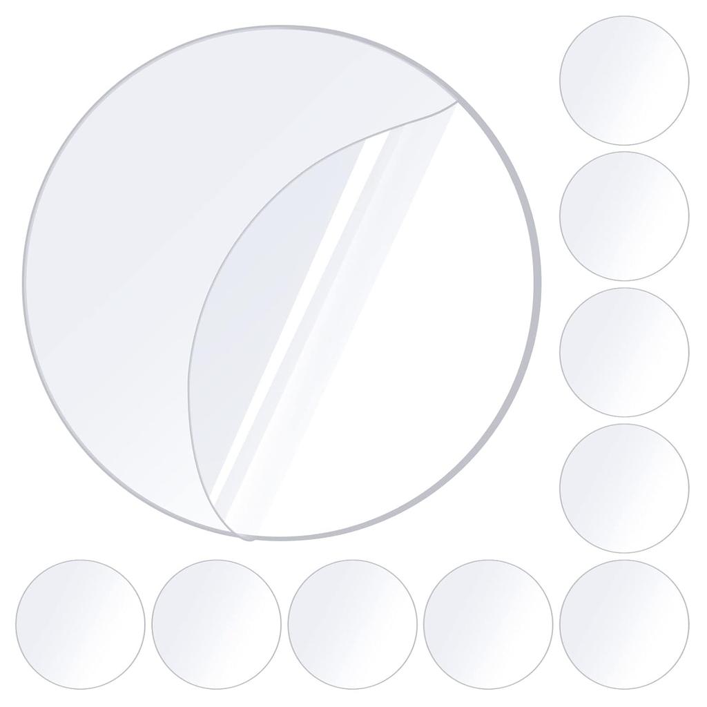 10PCS Heavy Duty Double Sided Adhesive Mounting Circle Tape- Waterproof,Strong Adhesion,Clear, High Strength,No Residue Removability for Hanging,Wall