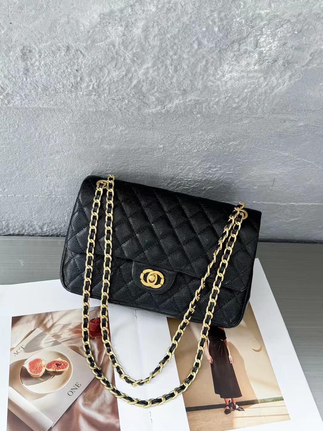 

Роскошная сумка-цепочка из кожи икры с ромбовидным узором - Женская сумка кроссбоди и на плечо на осень/зиму 2024 чёрный