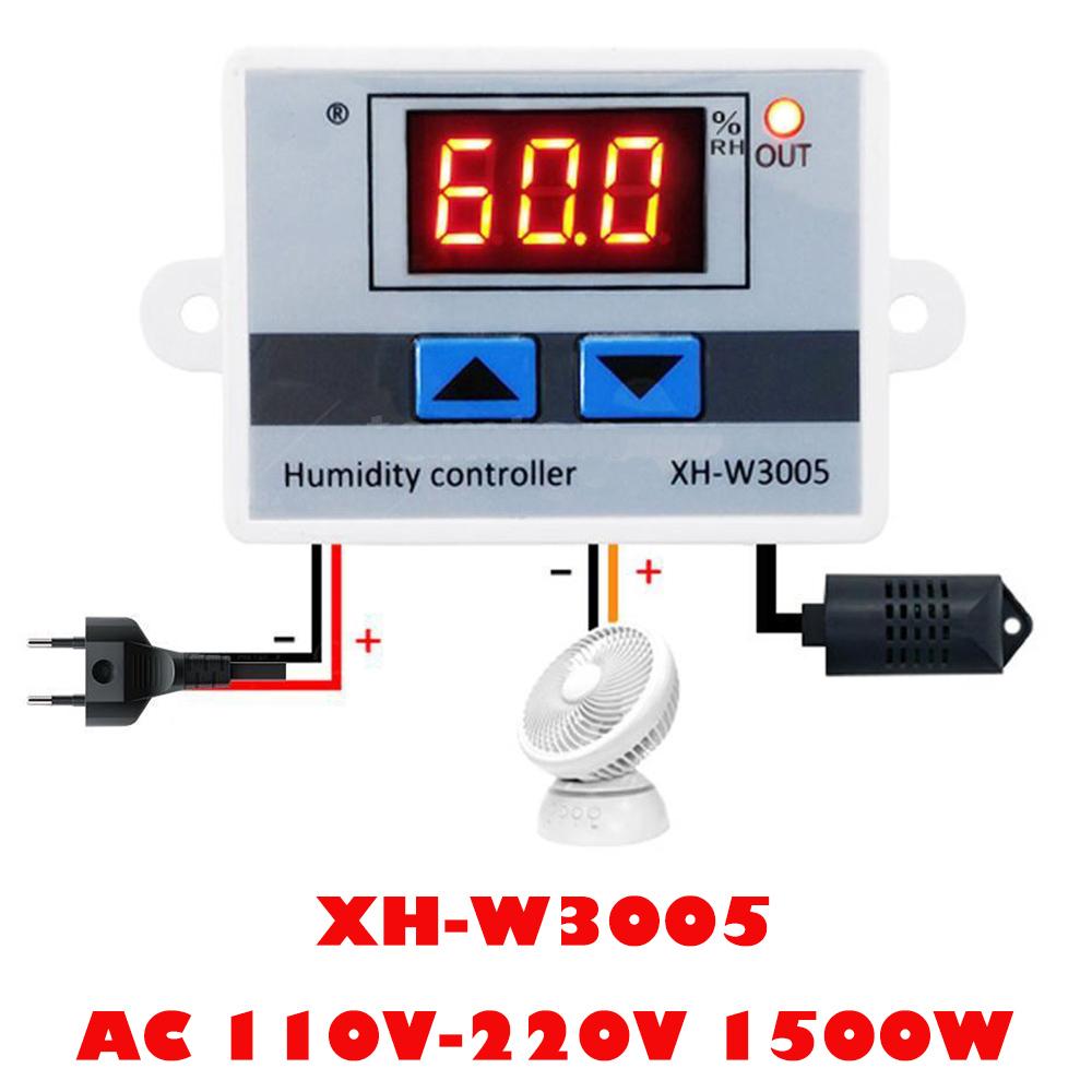 

XH-W3005 LED Digital Humidity Controller 220V 12V 24V Hygrometer Humidity Control 0 -99%RH Hygrostat SHT20 Humidity Sensor Probe