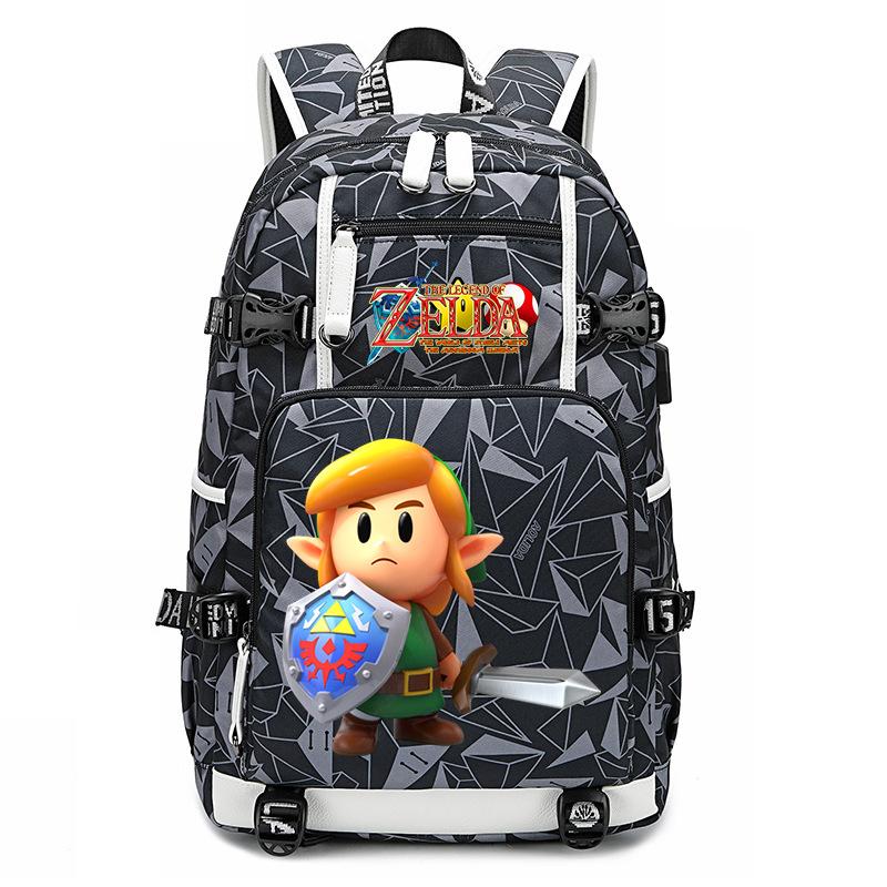 Zelda Zelda Peripheral Printed Backpack Outdoor Usb Port Large Capacity Travel Backpack