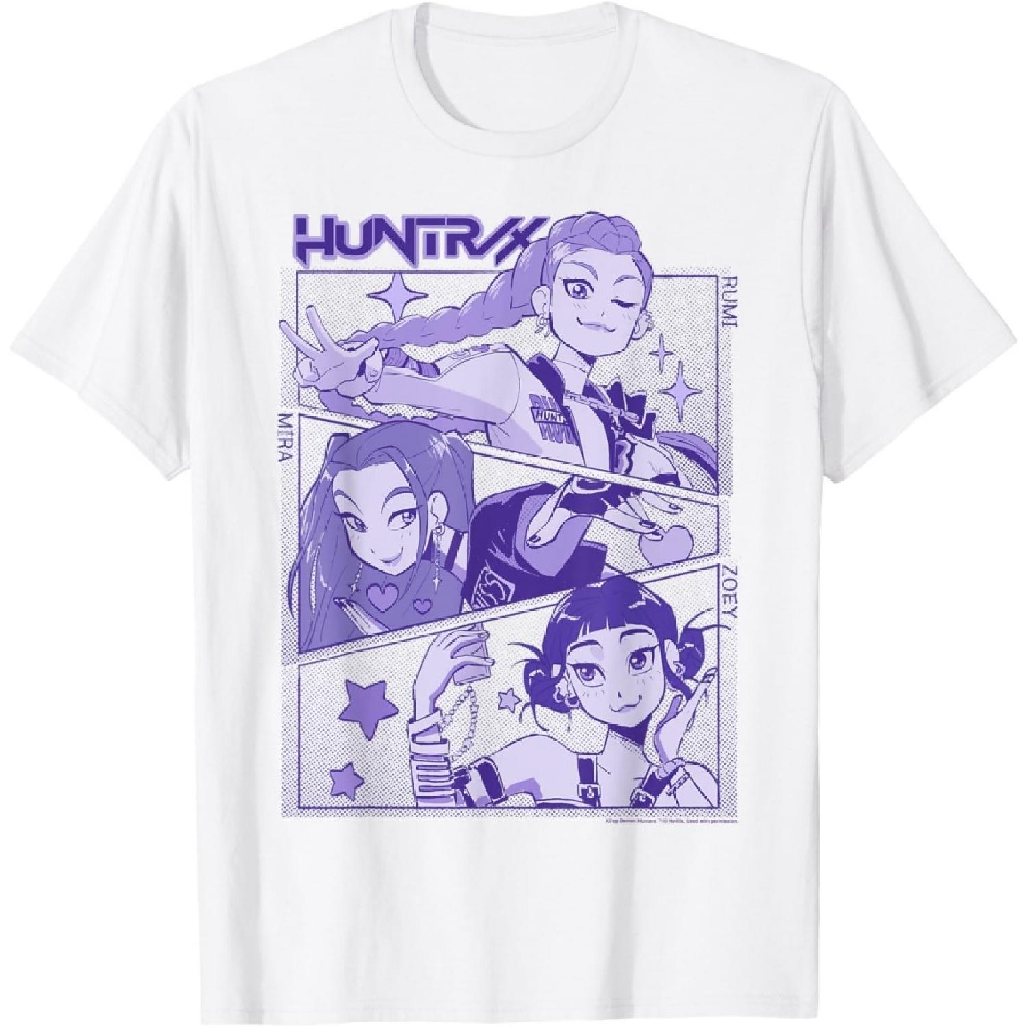 Huntr_x Cute Animated Panels T-Shirt XXXXXL белый