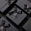Valentine's Day Qixi Lipstick Gift Box with Black Lid and Base - Creative Cosmetics Souvenir Packaging