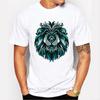 2020 T shirt Men Crown Lion 3D White printing Mens Tshirt Fashion Animal Casual ShortSleeve oneck hipster tops harajuku  tee