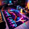 Crystal Velvet Game Controller Rug – Soft Colorful Polyester Area Carpet for Bedroom Gaming Room Living Room Decor