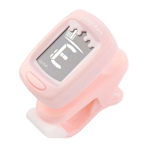 

Pink Ukulele Tuner - Clip-on Guitar Tuner, Chromatic Tuner for Acoustic Guitar | Portable Ukulele Tuner, Violin and Bass Tuner with Guitar Capo, Digit